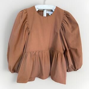 Hunter Bell Women’s Daphne Blouse size M Copper 100% Cotton